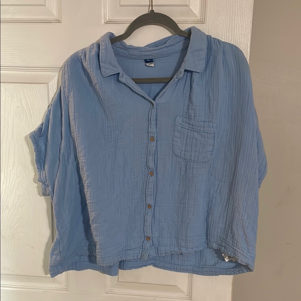 Old Navy Light Blue Casual Shirt